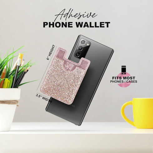 Glitter Koala Pouch - Phone Card Holder, Stick On Wallet (Purple)...