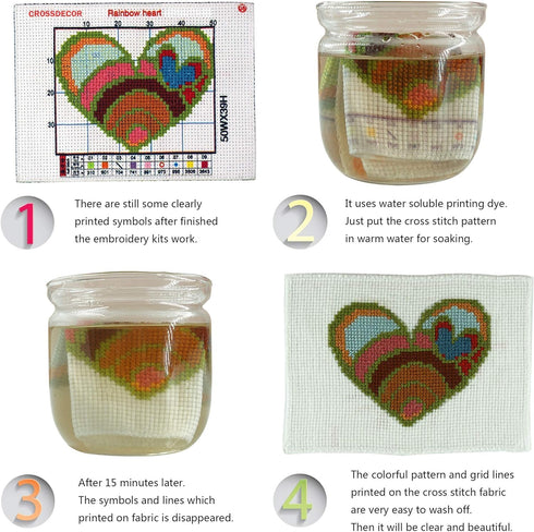 Maydiyer Cross Stitch Kits Stamped Full Range of Embroidery Starter Kits for Beginners DIY 11CT Easy Patterns Embroidery Kit for Girls-Gnome with ...