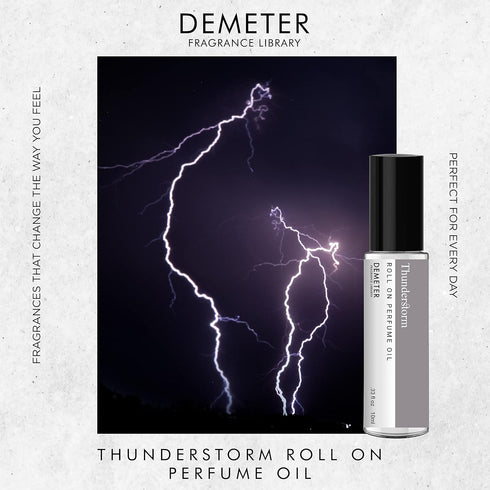 DEMETER Thunderstorm Roll On Perfume Oil, 0.33 Oz, Long-Lasting...