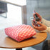 2-Pack Makeup Bag For Women - Large Checkered Knitted Cosmetic Bags&Small Makeup Pouch Aesthetic Design Travel Toiletry Bag Skincare Bag Car Stora...