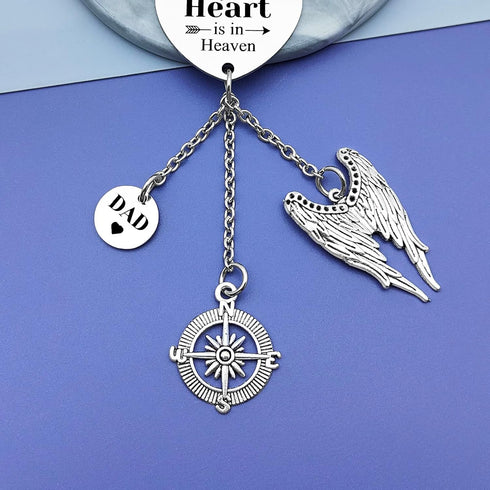 Sympathy Gifts for Loss of Dad Car Hanging Accessories Loss of Father Dad Sympathy Ornament Gift Car Mirror Accessories in Memory of Dad Remembran...