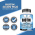 Biotin 20,000mcg with Keratin, Coconut Powder and Zinc, Hair Growth Supplements, Biotin Supplements, Healthy Hair Skin & Nails for Adults,120 Vegg...