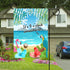 ALAZA Duble Sided Flamingo Parrot It's 5 o'clock Somewhere Tropical Flowers Palm Coconut Beach Ocean Island Polyester Garden Flag Banner 12 x 18 I...