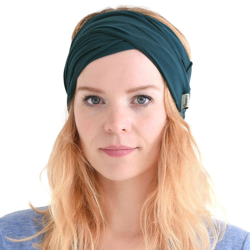 CHARM Mens Head Wraps Elastic Bandana - Japanese Headband Workout Women Hair Blue Green...