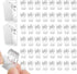 50PCs Self-Adhesive Clips, Clear Plastic Sticky Hanging Spring Clips, No-Damage Wall Photo Clips for Paper Flag Hanger, Poster Home Office Rope, L...