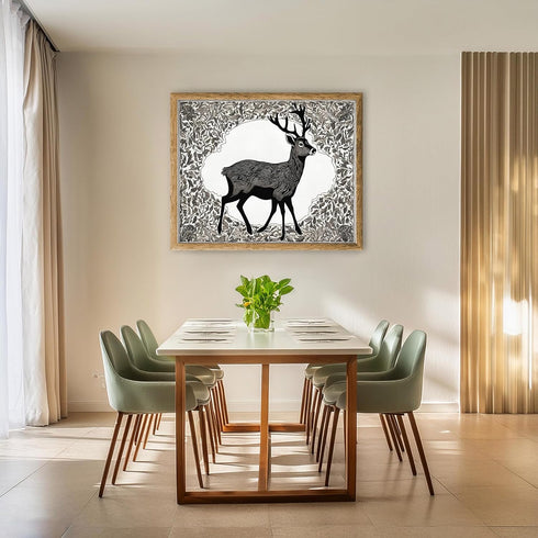 Posterizer 1 pcs- Minimalistic poster of a deer-Art for Animal Lovers- Gift for Men Women Entrepreneur Teens-decor for Bedroom, Office, Living Roo...