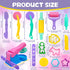 Playdough Tools 36pcs Play Dough Tools Set for Kids with Playdough Cutters,Roller,Rolling Pins,Dough Extruder...