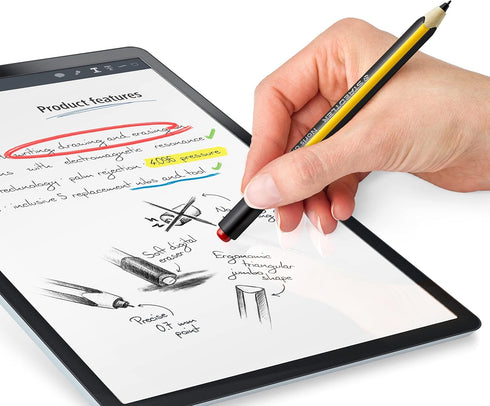 STAEDTLER Noris Jumbo Digital Stylus Pen: No Charging, EMR Palm Rejection, 4.096 Pressure Levels, Hexagonal Shape, Natural Writing and Drawing on ...