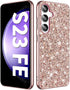 S23 FE Glitter Case for Samsung Galaxy S23 FE 5G Phone Case for Women Girls, Slim Ultra Thin Matte Back Shockproof Protective Cover for Samsung S2...