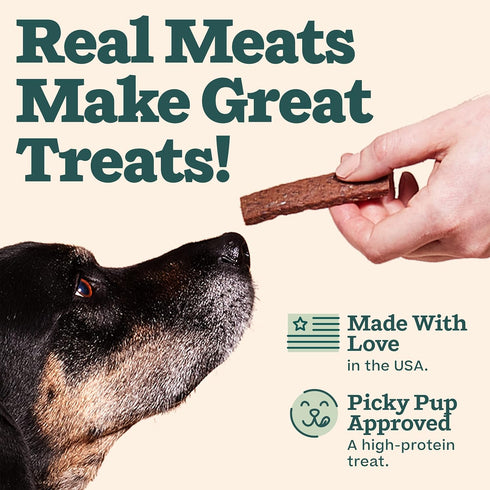 WOOF Super Strips, Protein-Rich Dog Treats, Beef Jerky for Dogs, Training Treats or Meal Booster, Made in The USA...