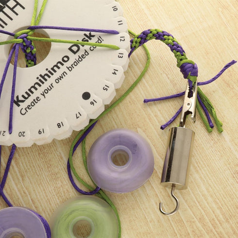 The Beadsmith Kumi Lite Weight, 90gm (3.1oz), with Alligator Clip, Use When Creating Kumihimo Braids, For Consistent Tension When Braiding...