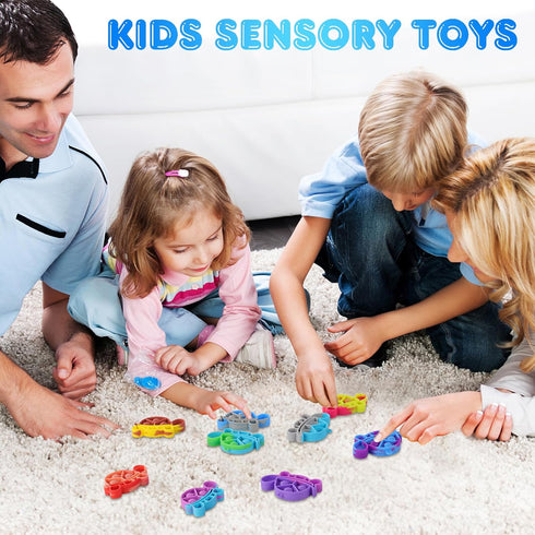 Pop Fidget Toys Bulk Its Kids Party Favors 30 PCS Turtle Toys Mini Pop Keychain It Sensory Fidget Toy Pack Fidgets for Classroom Prizes for Kids S...