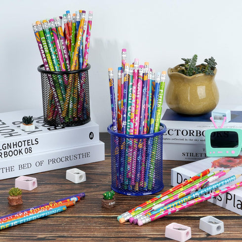 60 Pcs Motivational Pencils Bulk, Rainbow Inspirational School Pencils for Classroom, Cute Pencils with Encourage Positive Sayings, Back to School...