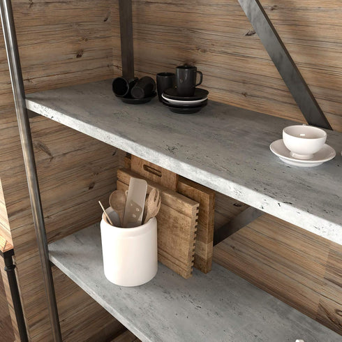 LACHEERY 15.8"x160" Grey Concrete Wallpaper Wall Paper Roll Peel and Stick Removable Self Adhesive Contact Paper for Countertops Cement Decorative...