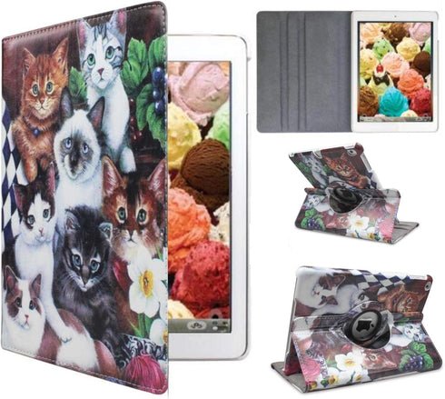 Case for IPad pro 9.7 inch (2016 Released) Model A1475 A1674 /A1673 360 Degree Rotating Smart Auto Sleep/Wake Cover Case (Cat)...
