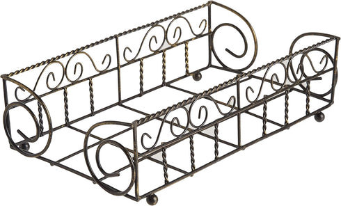 Boston International Garden Gate Design Guest Towel Napkin Holder Caddy, Antique Brass...