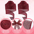 Shappy 2 Rolls Burgundy Burlap Ribbon Wine Red Wired Edge 1.5 Inch for Wreaths Solid Maroon Fabric Ribbons Wrapping Bow Craft Home Wedding Decorat...