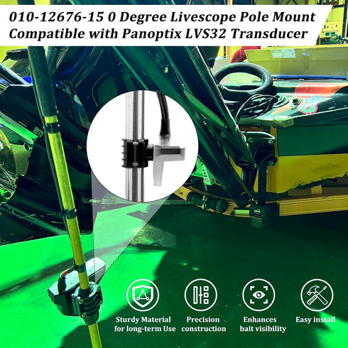 010-12676-15 0 Degree Livescope Pole Mount Compatible with Garmin Panoptix LVS32 Transducer...