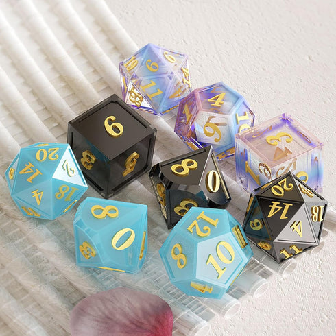 Large Dice Resin Molds DND Silicone Molds Set of 7 Dice Epoxy Resin Molds Dice Silicone Molds for DIY Dices Making Table Board Game Role Playing G...