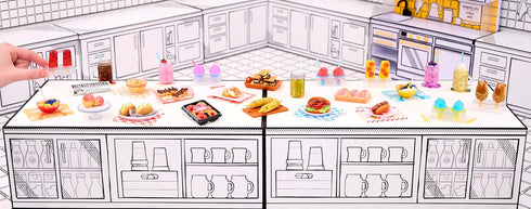Make It Mini Food Cafe Series 3 Mini Collectibles - MGA's Miniverse, Mystery Blind Packaging, DIY, Resin Play, Replica Food, NOT Edible, Collector...