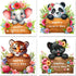croshom 4 Pack Diamond Painting Kits for Adults, 5D Animals Diamond Art Kits for Beginner Cat Gem Art Full Drill gem art with Diamonds for Adults ...