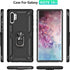 Androgate Samsung Galaxy Note 10+ Military-Grade Case with HD Screen Protectors & Metal Ring Holder Stand - Black...