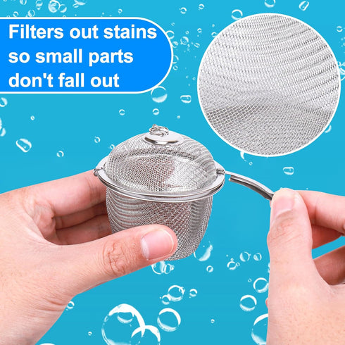 AIERSA 3Pcs Ultrasonic Cleaner Baskets for Small Parts,Ultrasonic Baskets Mesh,Ultrasonic Parts Cleaner,Ultrasonic Basket for Diamond Ring Jewelry...