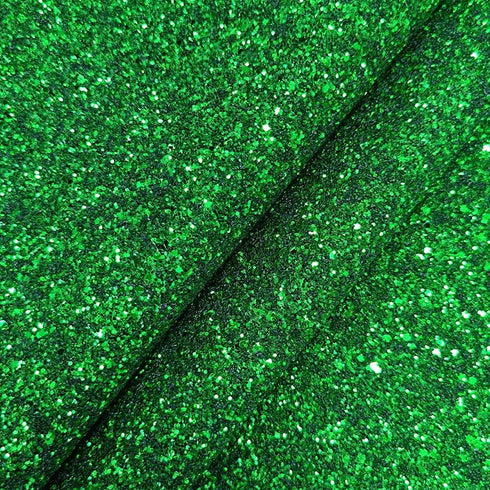 Solid Color Chunky Glitter Faux Leather Roll 12 x 53 Inch Sparkle Synthetic Sewing Fabric for Hair Bows Jewlery Making DIY Accessories (Green)...
