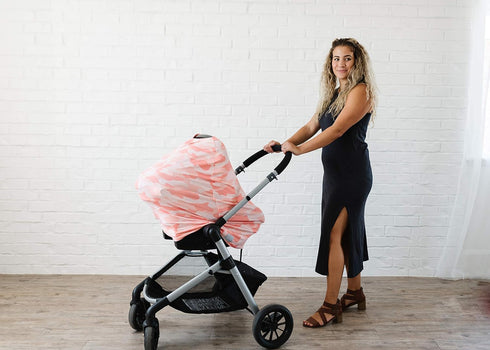 Copper Pearl Multi-Use Cover: Car Seat Covers, Nursing Cover, and Stroller Cover for Sun - Stretchy Fabric, All-Season Use, Stylish Designs, Easy ...