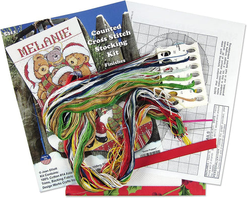 Design Works Crafts Santa Puppet Counted Cross Stitch Stocking Kit, Multicolored...