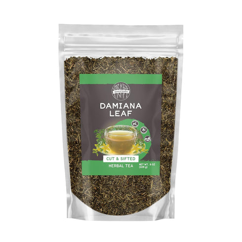 Birch & Meadow 8oz of Damiana Leaf, Cut & Sifted, Herbal Tea...