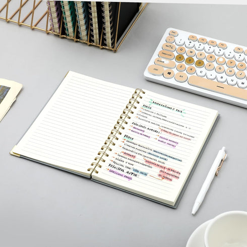 Hardcover Spiral Notebook College Ruled Notebook Journal A5 Small Spiral Notebook 5x7 160 Pages Spiral Notebooks for Work Aesthetic Note Taking No...