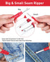 Zoe sunny 6Pcs Upgrade Seam Ripper and Thread Remover Kit for Sewing with 2 Big+2 Small Seam Rippers, 1 Sewing Trimming Scissor Nipper Tool Thread...