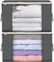Large Storage Bags, 2 Pack Clothes Storage Bins Foldable Closet Organizers Storage Containers with Durable Handles Thick Fabric for Blanket Comfor...