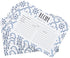 C.R Gibson Q12-24018 Double Sided Recipe Cards, 40pcs, 4'' W x 6'' L, True Blue...