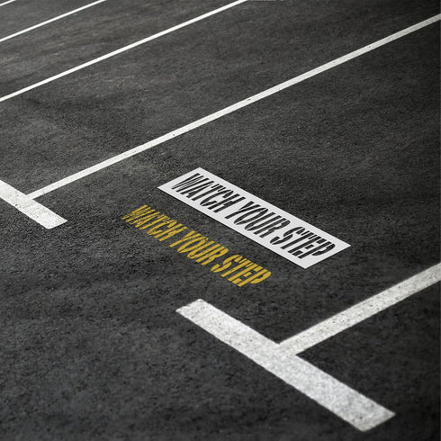 2pcs Watch Your Step Stencils, 22.83x5.51 inch Watch Your Step Signs Reusable Letter Stencils Paint Stencils Warning Sign Stencil Safety Stencils ...