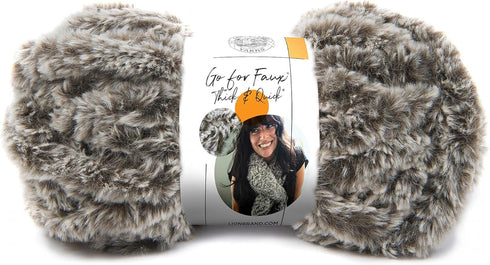 Lion Brand Yarn (1 Skein) Go for Faux Thick & Quick Bulky Yarn, Chow...