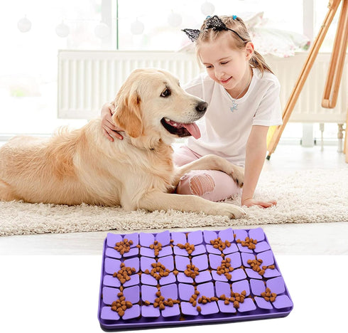 Silicone Snuffle Mat for Small Medium Dogs,Slow Feeder Lick Mat for Pet Slow Down Eating,Encourages Natural Foraging Skill,Interactive Feed Game T...