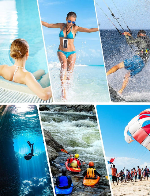 Universal Waterproof Phone Pouch, 4 Pack Waterproof Phone Case with Lanyard Protector for iPhone 16 15 14 13 12 Pro Max XS Plus Samsung Galaxy Not...