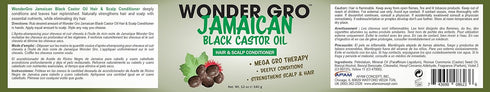 Jamaican Black Castor Oil Hair Grease Styling Conditioner, 12 fl oz - Great for Strengthening - Mega Hair Growth Therapy by Wonder Gro...