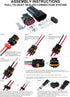 2 Pin Metri-Pack Waterproof Connector 10-12awg Terminals and Seals 46Amp (10-12 GA (1set))...