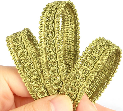 Fenghuangwu 13 Yard Handmade Basic Trim, 1.3 cm/0.51 Inch Diameter Gimp Braid for DIY, Décor-Green...