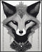 Posterizer 1 pcs- gothic themed sly little fox-Gothic Art-Art for Animal Lovers- Living Room Bedroom Decor- unframed wall art...