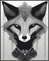 Posterizer 1 pcs- gothic themed sly little fox-Gothic Art-Art for Animal Lovers- Living Room Bedroom Decor- unframed wall art...