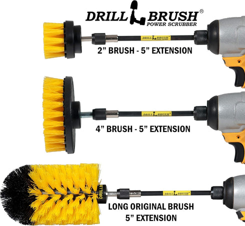 Drill Brush Power Scrubber by Useful Products - Bathroom Cleaning Brush Set - Scrub Brush for Drill - Cleaning Tools for Drill - Shower Scrubber -...