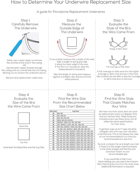 Carbon Steel Replacement Underwire Repair - Nylon Coated - Heavy Gauge Sturdy Wire for Bras - Vertical Wire Size 56-1 Pair - See Pictures for Meas...