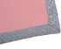 Bacati - Solid Center with Frame Style Border Plush Blanket (Solid Baby Pink/Grey Border)...