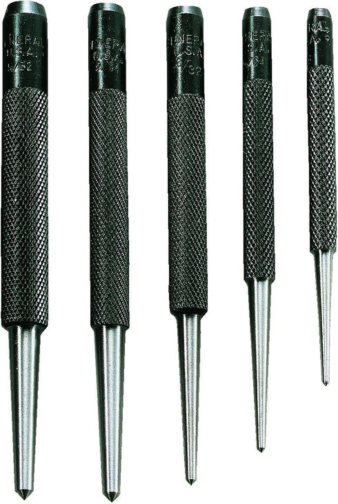 General Tools Round Shank Center Punches #SPC74, Set of 5 from 1/16 in. to 5/32 in....