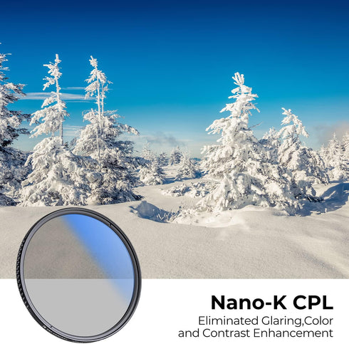 K&F Concept 67mm Circular Polarizer Filter Ultra-Slim 18 Multi-Coated Optical Glass Circular Polarizing Filter for Camera Lenses with Cleaning Clo...