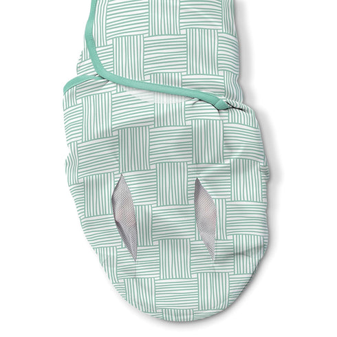 SwaddleMe Luxe Perfect Temp Swaddle with 100% Organic Cotton - Small/Medium, 1 Pack, Basket Weave, 0-3 Months...